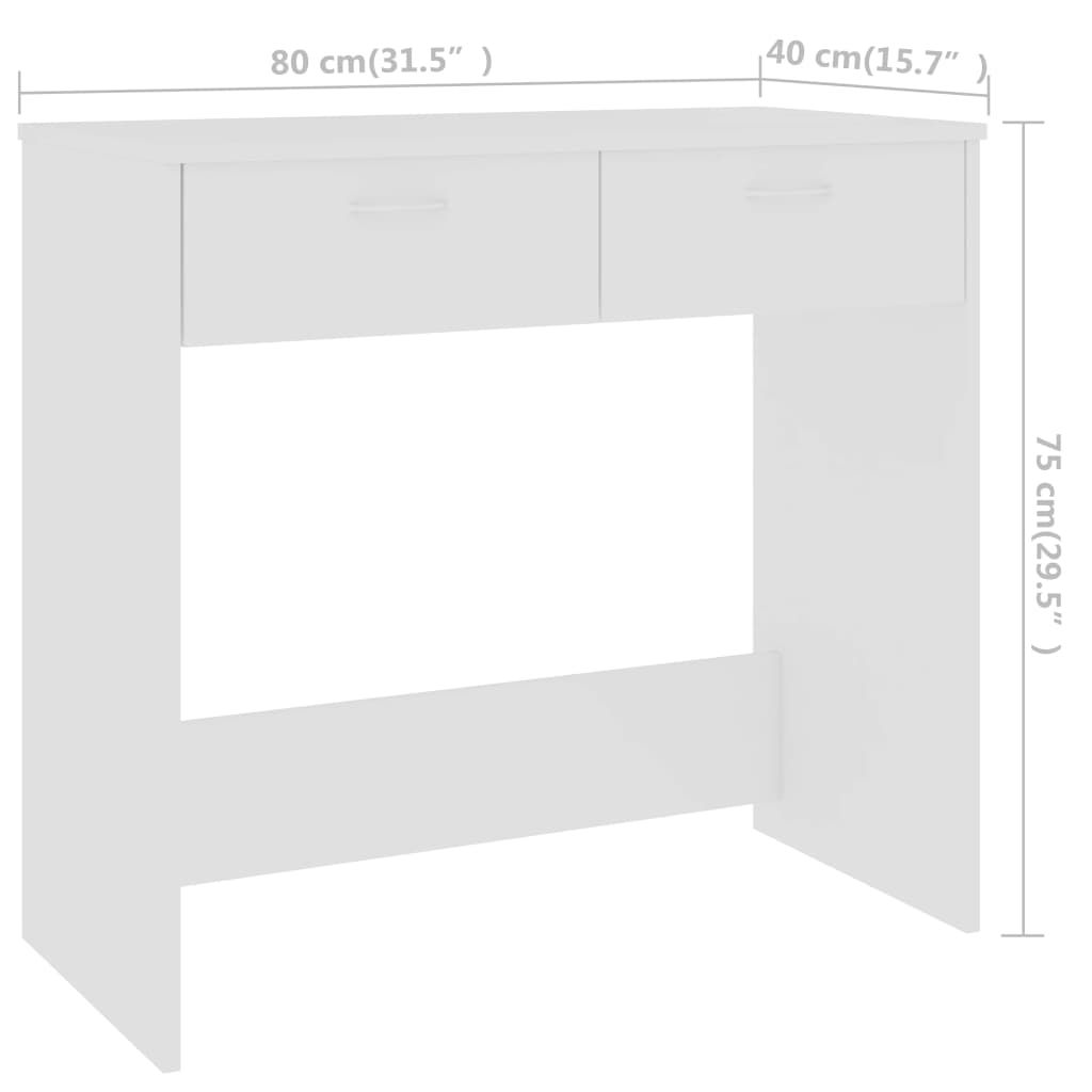 scrivania 80×40×75 cm, materiale a base di legno, scrivania 80x