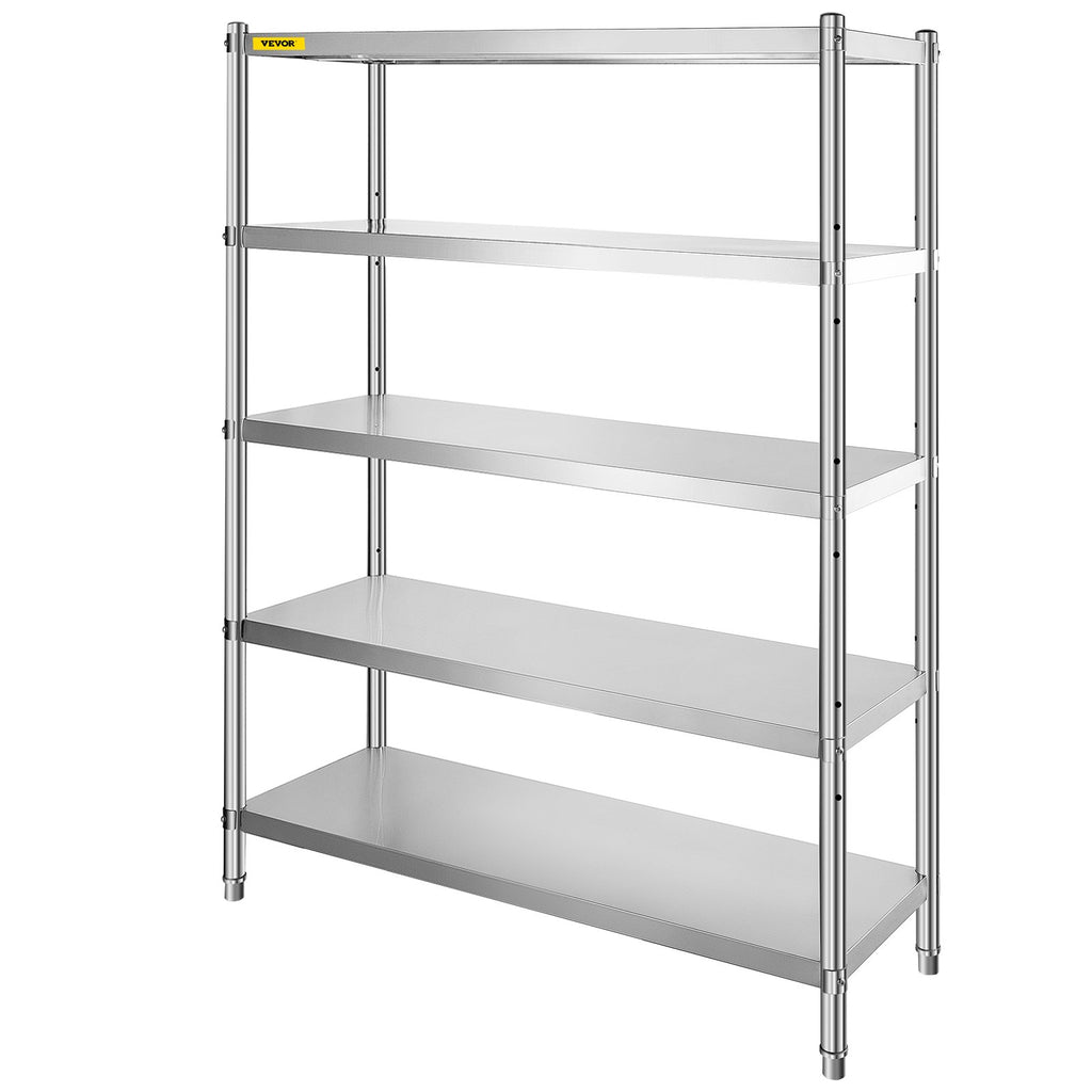 12,2 X 47 X 18,3 cm Küchenregal Standregal 6 Böden Edelstahlregal Gastro Schwelastregal 150 KG Lagerregal