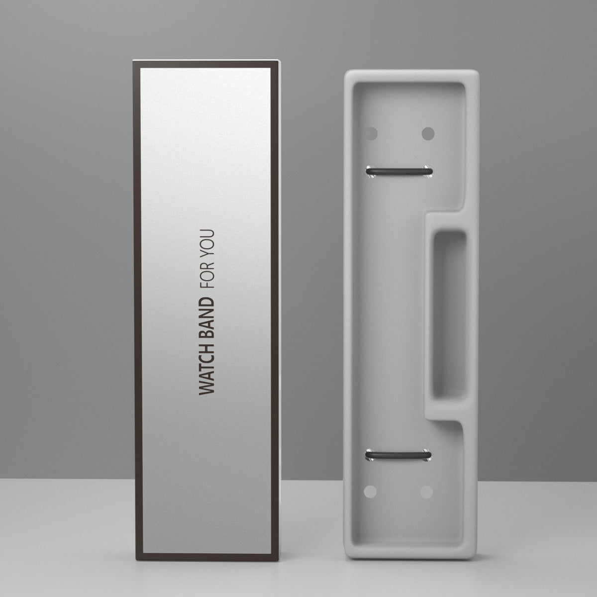 Flocking Blister Neutral Silver Card Strap Packing Box