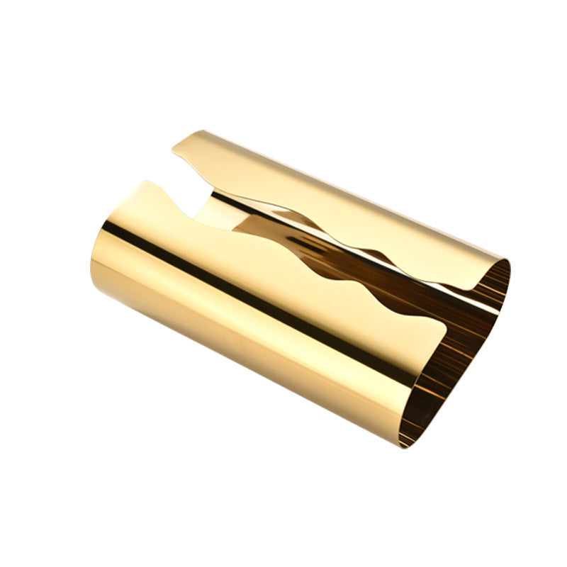 Stainless Steel Curved Creative Desktop Punch-free Paper Towel Storage Box