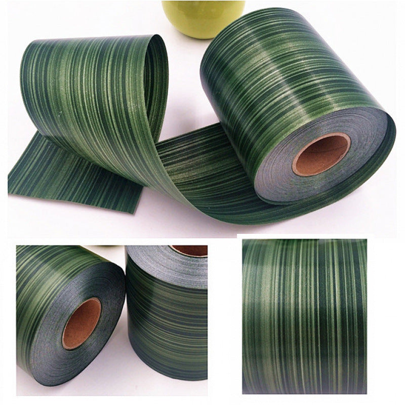Bark Decorative Titanium Leaf Double Sided Satin Ribbon