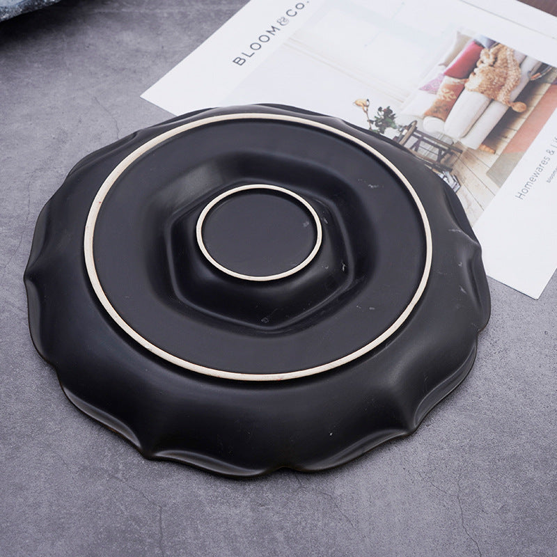 Japanese-style Ceramic Compartment Tray Four-grid Marinated Meat