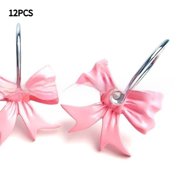 Resin Bow Rhinestone Shower Curtain Bathroom Curtain Bracelet Sticky Hook