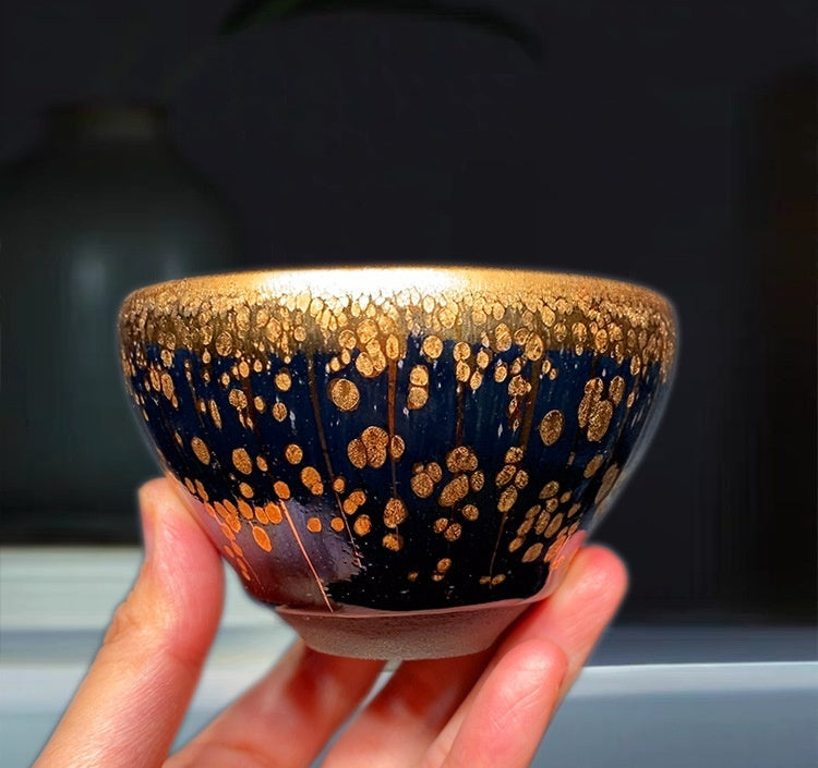 Small Golden Cup Gold Oil Drops Jian Zhan Teacup
