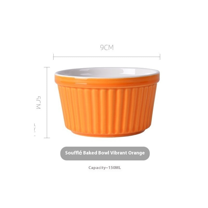 Household Shufulei Baking Caramel Cloth Oven Ceramic Steamed Egg Bowl