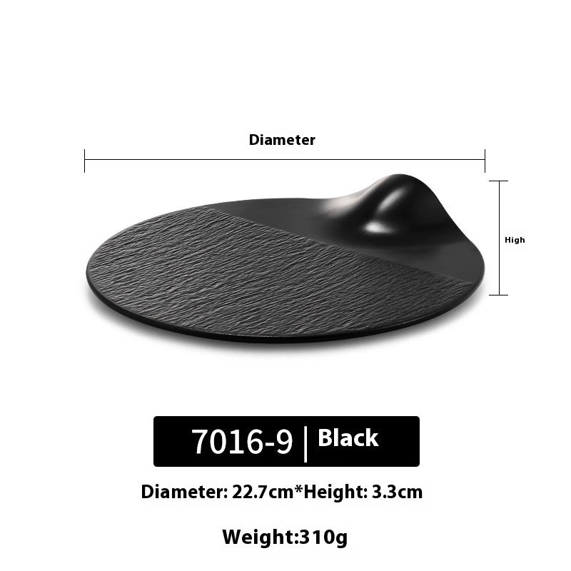Black Hot Pot Food Plate Barbecue Plate