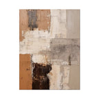Large Abstract Handmade Painting Brown Textured Wall Art Minimalist Wabi-sabi Modern Home Living Room Decor