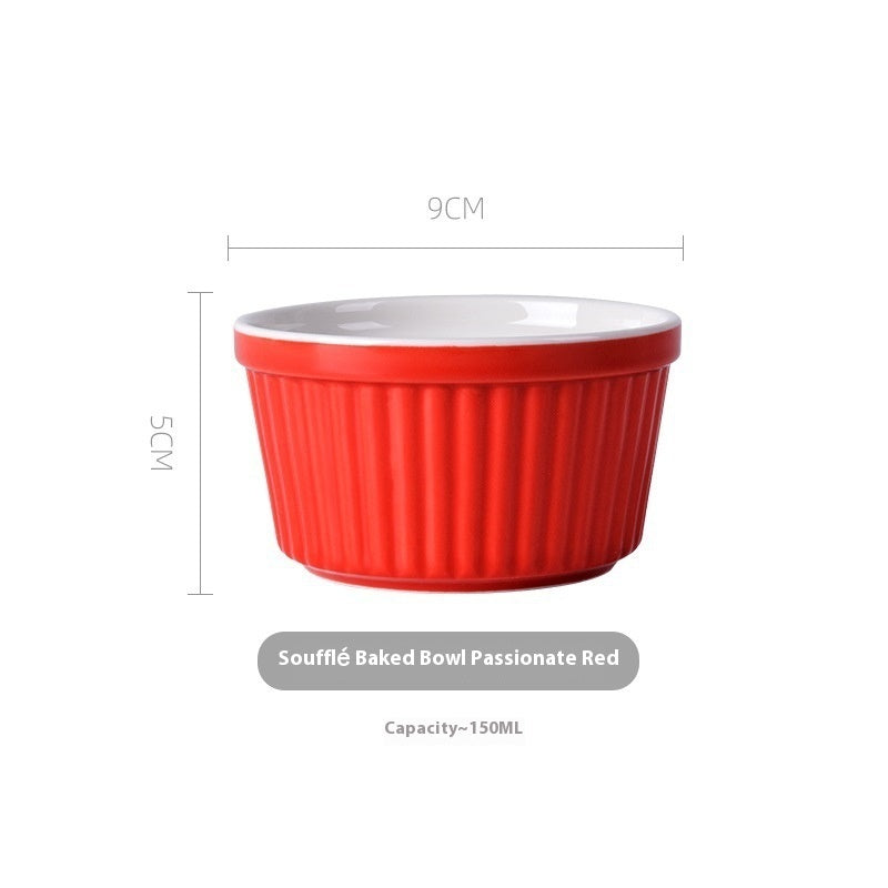 Household Shufulei Baking Caramel Cloth Oven Ceramic Steamed Egg Bowl