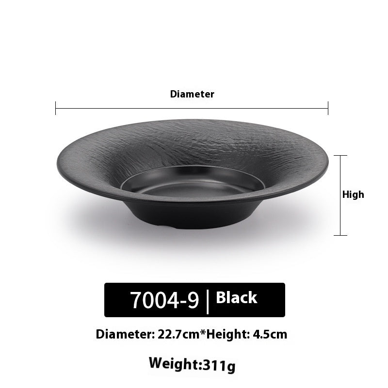 Black Hot Pot Food Plate Barbecue Plate