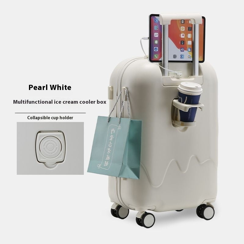Ice Cream Pattern Luggage Small Lightweight Universal Wheel