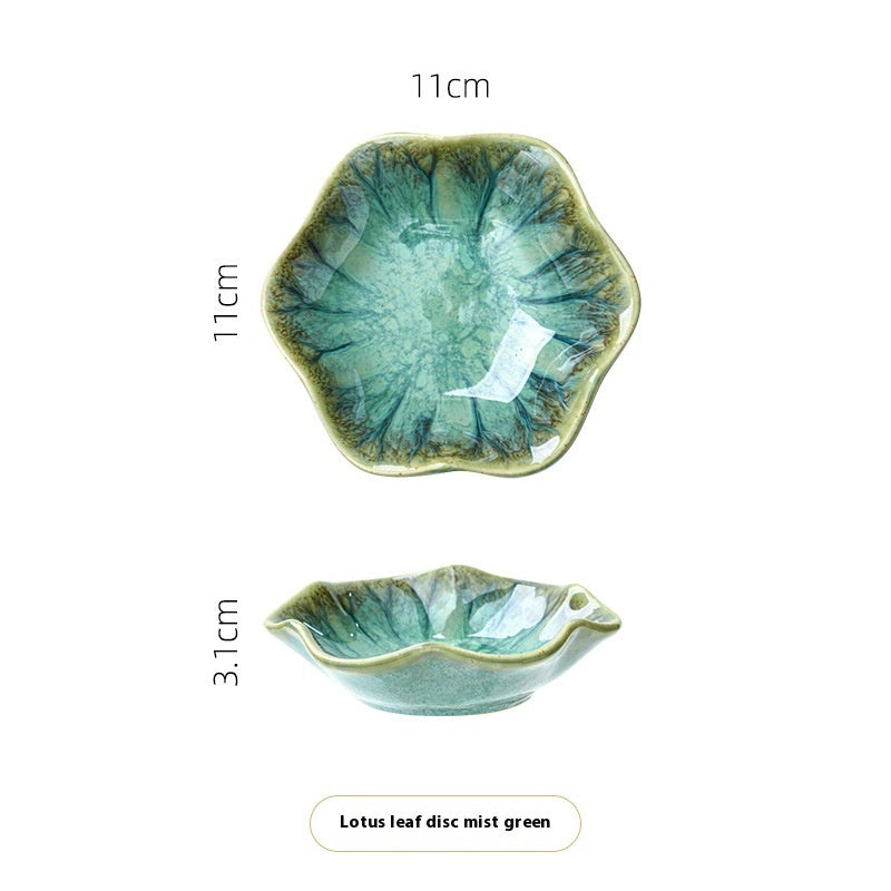 Household Bowl Dish & Plate Ceramic Fambe Tableware