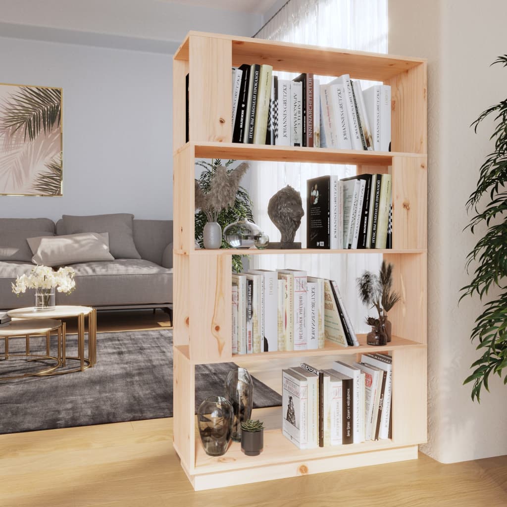 Libreria/divisorio per ambienti 80x in legno massello di pino