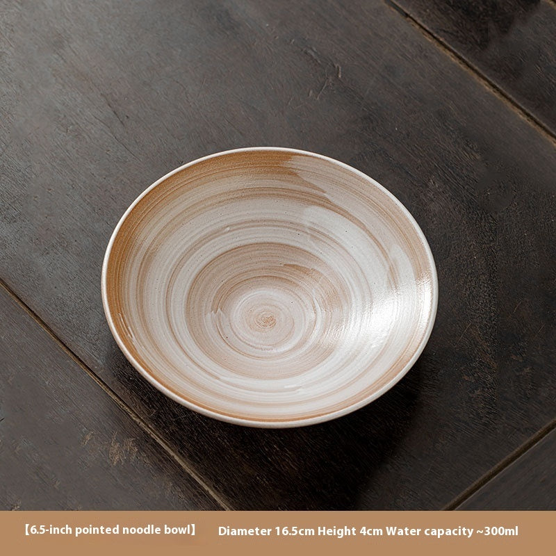 Stoneware Plate Open Rain-hat Shaped Bowl