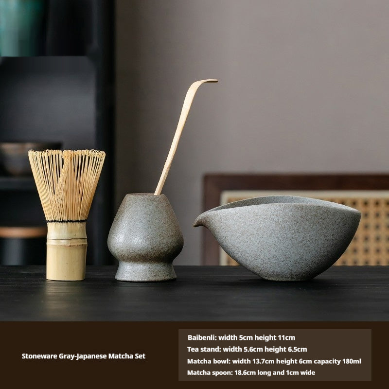 Tea Set For Making Matcha With Coarse Pottery