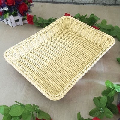 Supermarket Snacks Storage Plastic Woven Basket