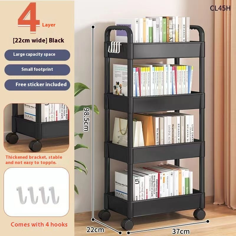 Trolley Floor Mobile Multi-layer Snack Bedroom Bedside Storage Rack